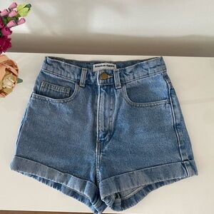 American Apparel High Waisted Jean Shorts